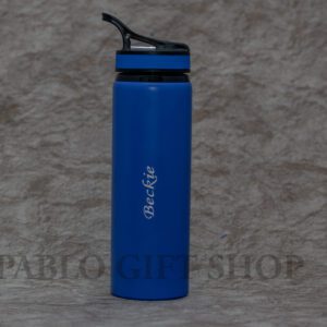Customized Blue Metallic Water Bottle
