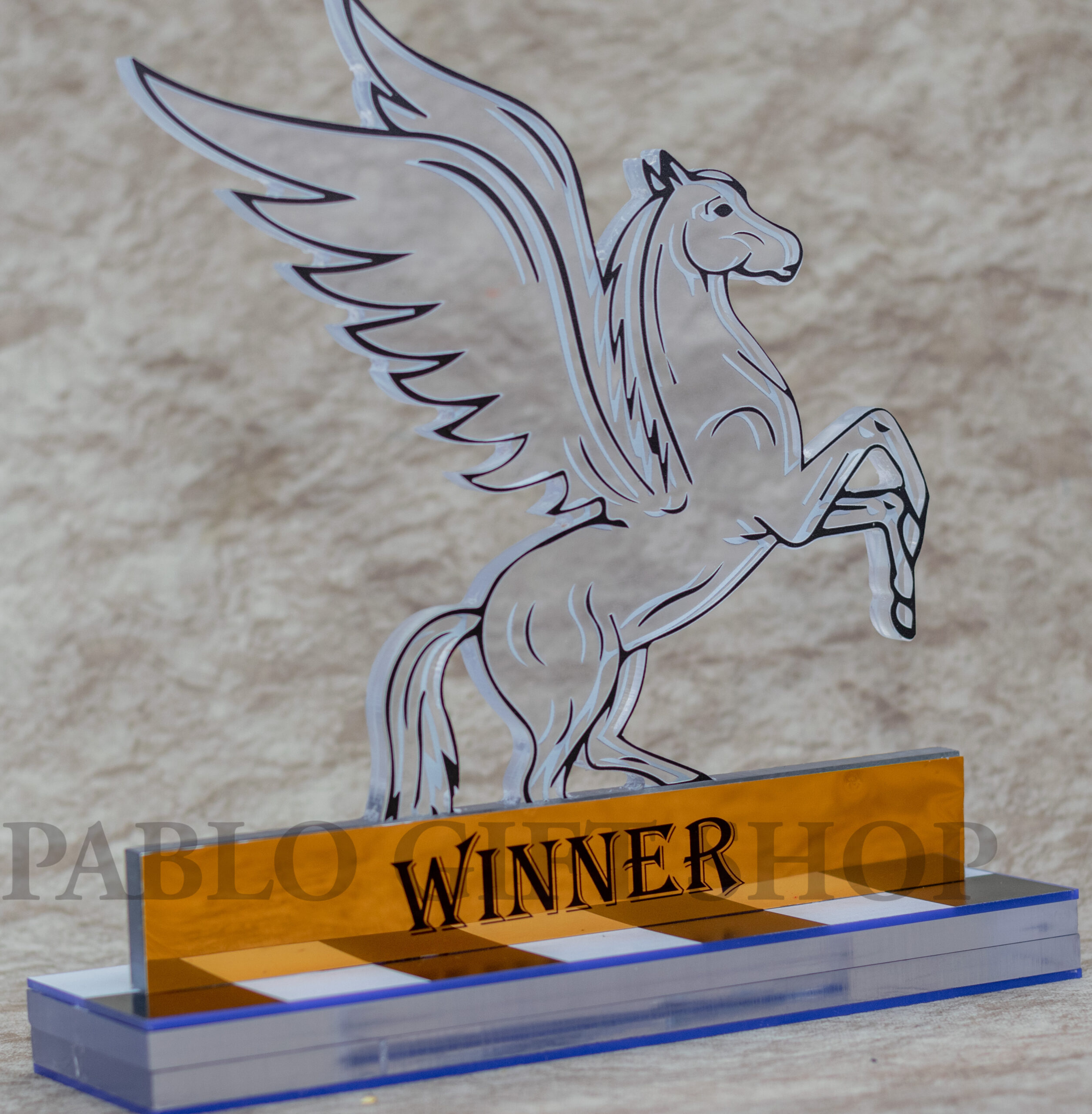 Customized Horse Shaped Acrylic Trophy Award