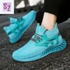 Light Blue Rubber Sole Trainers