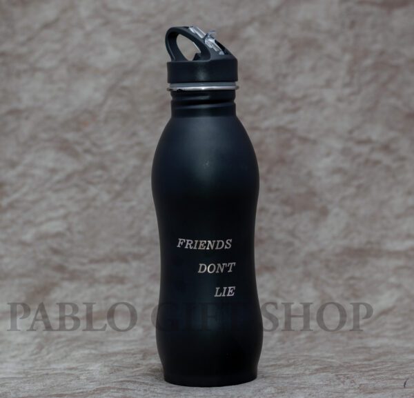 Personalised Black Water Bottle