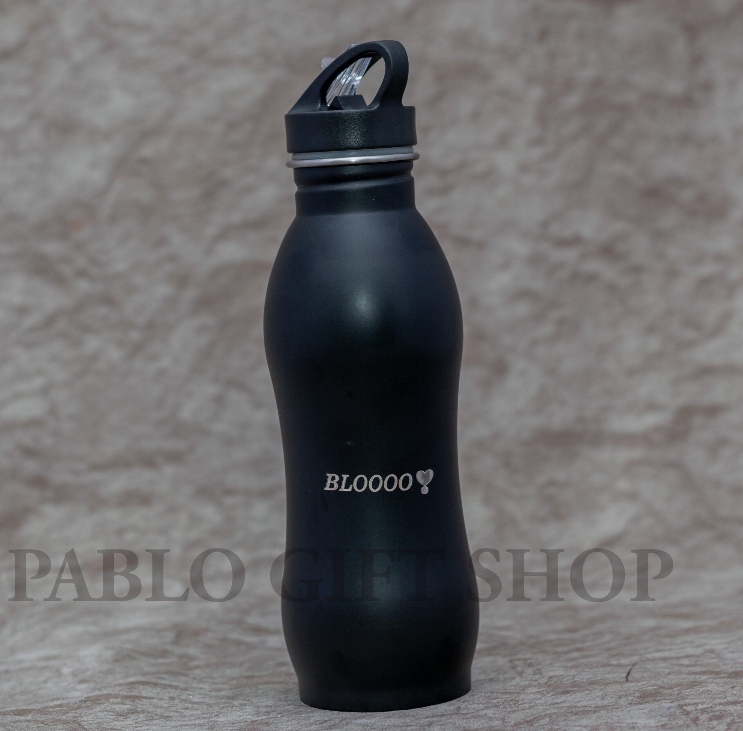 Personalised Black Water Bottle
