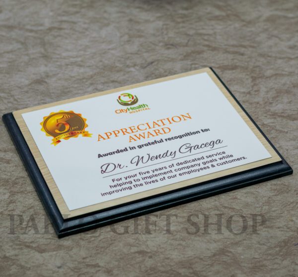 Customized Appreciation Wooden Award Plaque