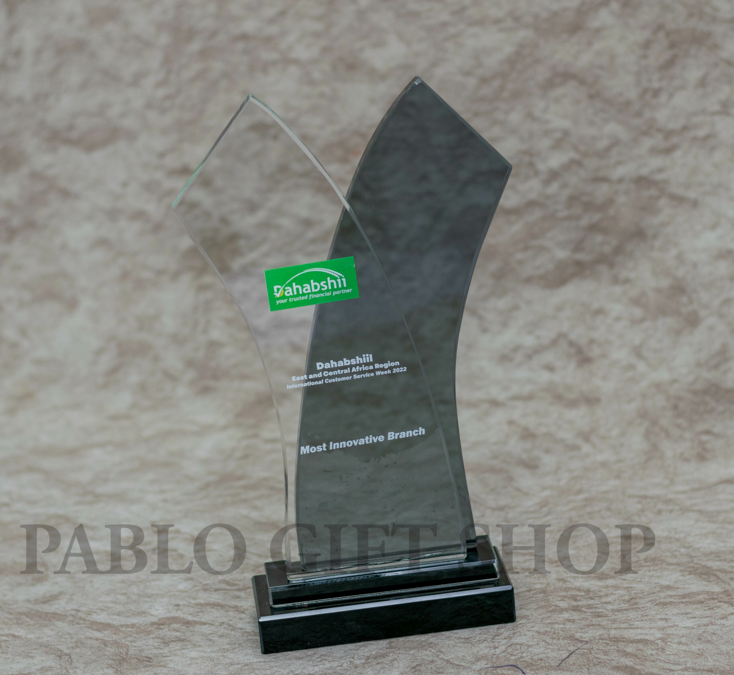 Customized Blue Stars Trophy Corporate Winner Award
