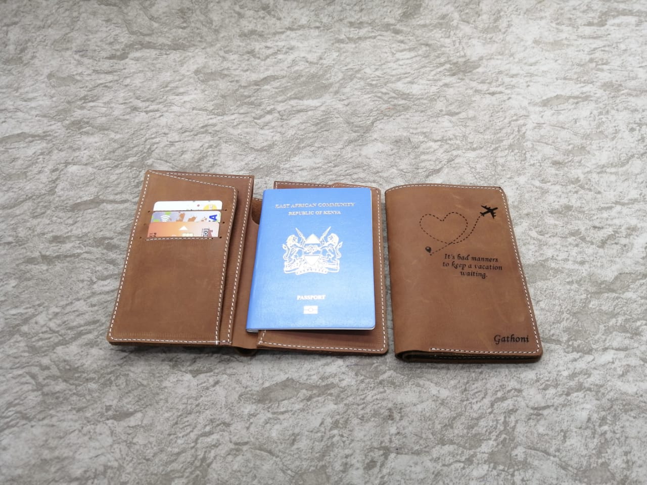 Dark Brown Passport Holder