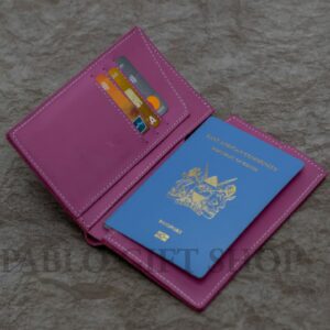 Pink Pure Leather Passport Holder