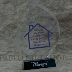 Crystal Branded Trophy- Housewarming Gift