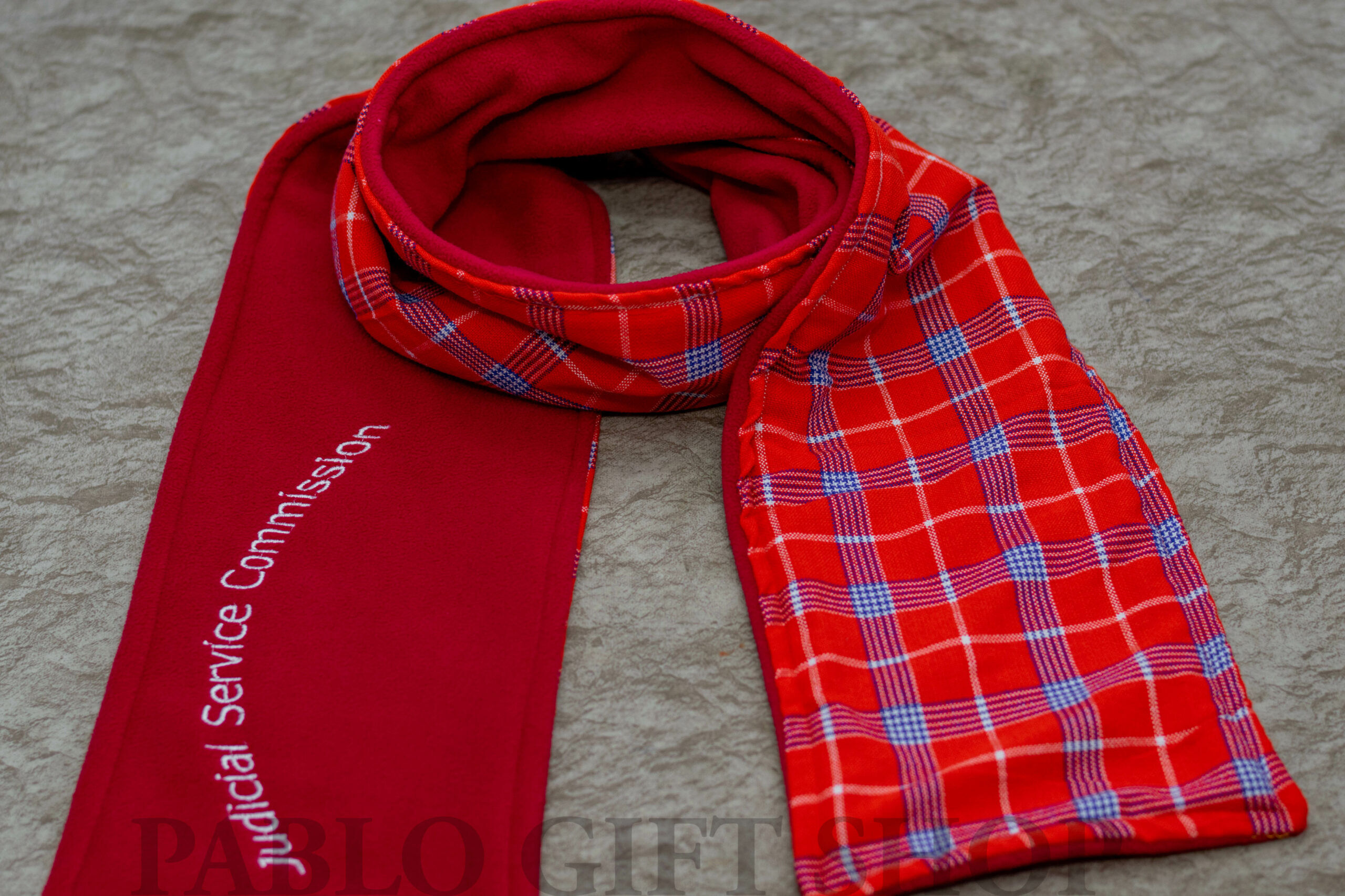 Personalized Yellow Checked Maasai Scarf