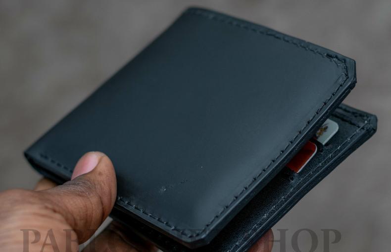 Black Slim Men Leather  wallet