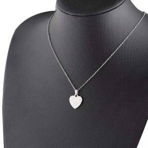(Customizable Silver Heart Shaped Pendant
