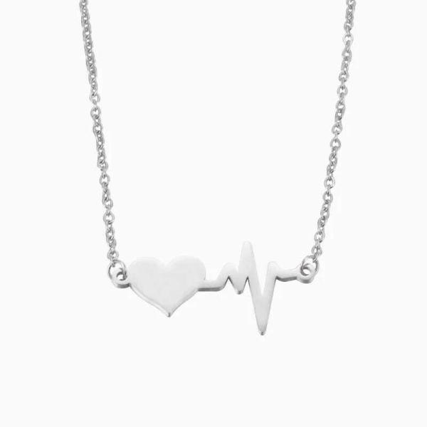 'Silver Heartbeat Necklace