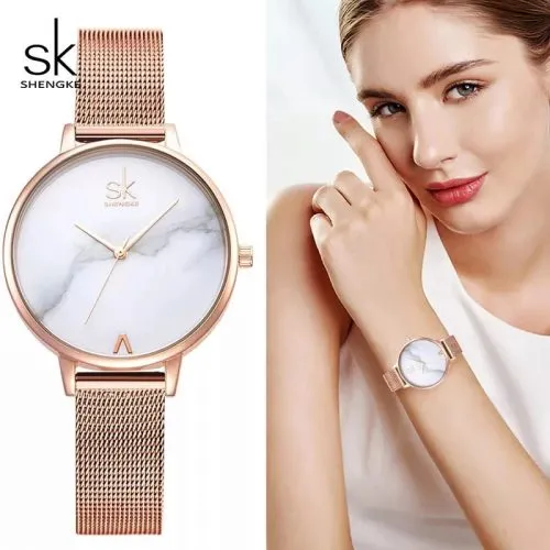 `Luxurious Shengke Quartz Women's Watch Set