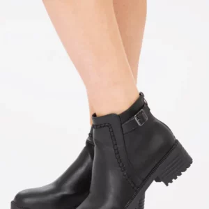 Black Carel Ankle Boots For Women