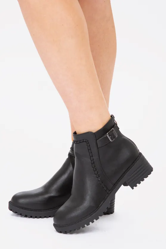Black Carel Ankle Boots For Women