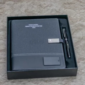 Branded Black Notebook Portfolio