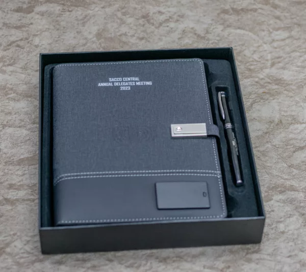 Branded Black Notebook Portfolio