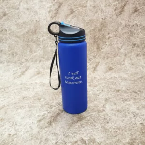 Laser Engraved Water Bottle with a Straw