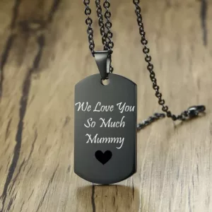 Personalised Black Mother's Day Necklace