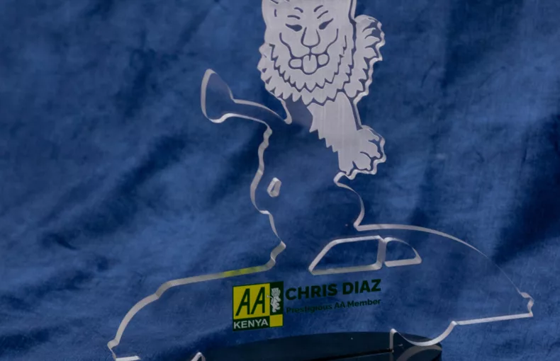 Acrylic AA Driving School Branded Logo Trophy Award
