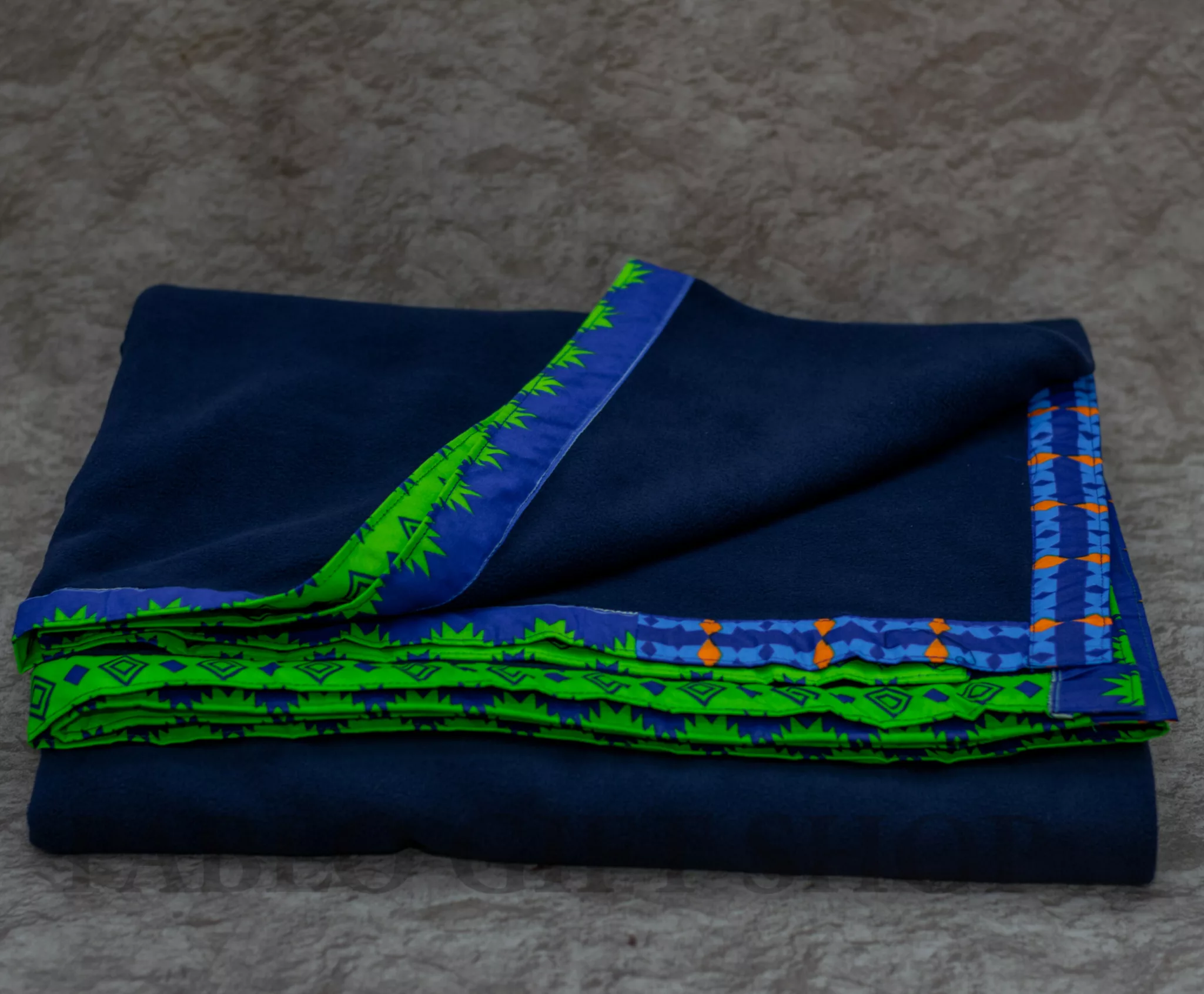 Branded Ankara Heavy Fleece Blanket
