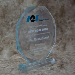 Branded Appreciation Crystal Award Trophy