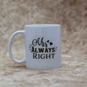 Mrs Right White Branded Mug