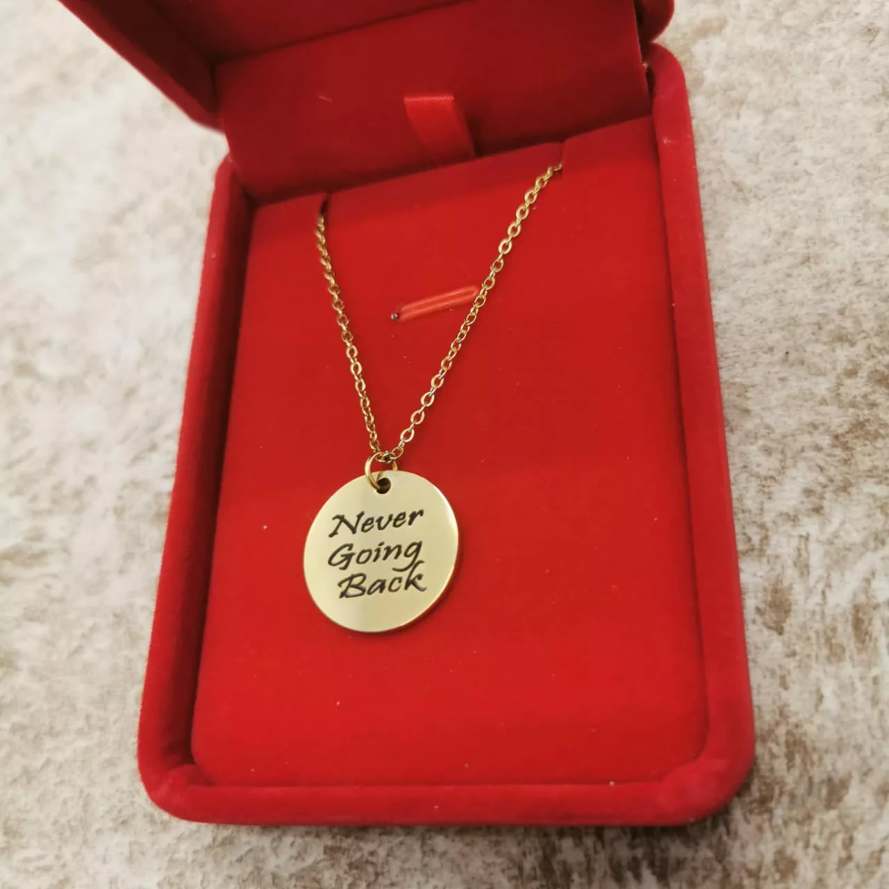 Never Going Back Round  Fashion Necklace