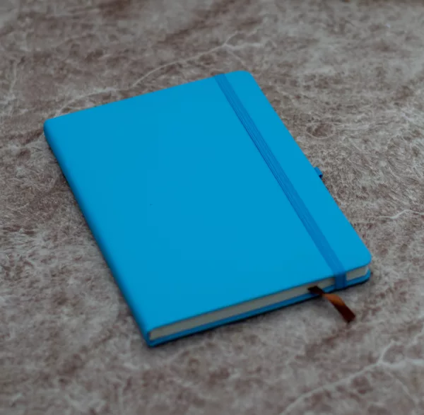 A5 Size Cyan Blue Customizable Notebook - Pablo Gift Shop