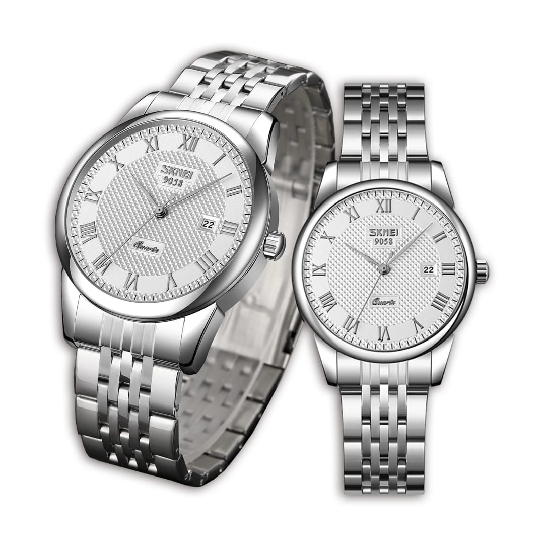 SKMEI Pair Watches for Couples Men and Women His and Hers Watch Set Husband Wife Valentines Matching Wrist Watch Wedding Gifts Waterproof Busi並行輸入 SKMEI Watches for Couples Men and Women His and Hers Pair Watch Set Husband  Wife Valentines Matching Wedding Gifts Classic Stainless Luxry Business